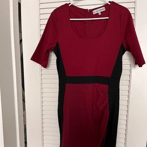 Burgundy and Black Dress
